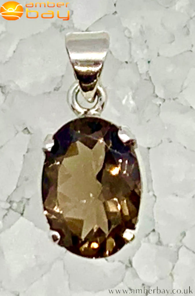 Sterling Silver Smokey Quartz Pendant