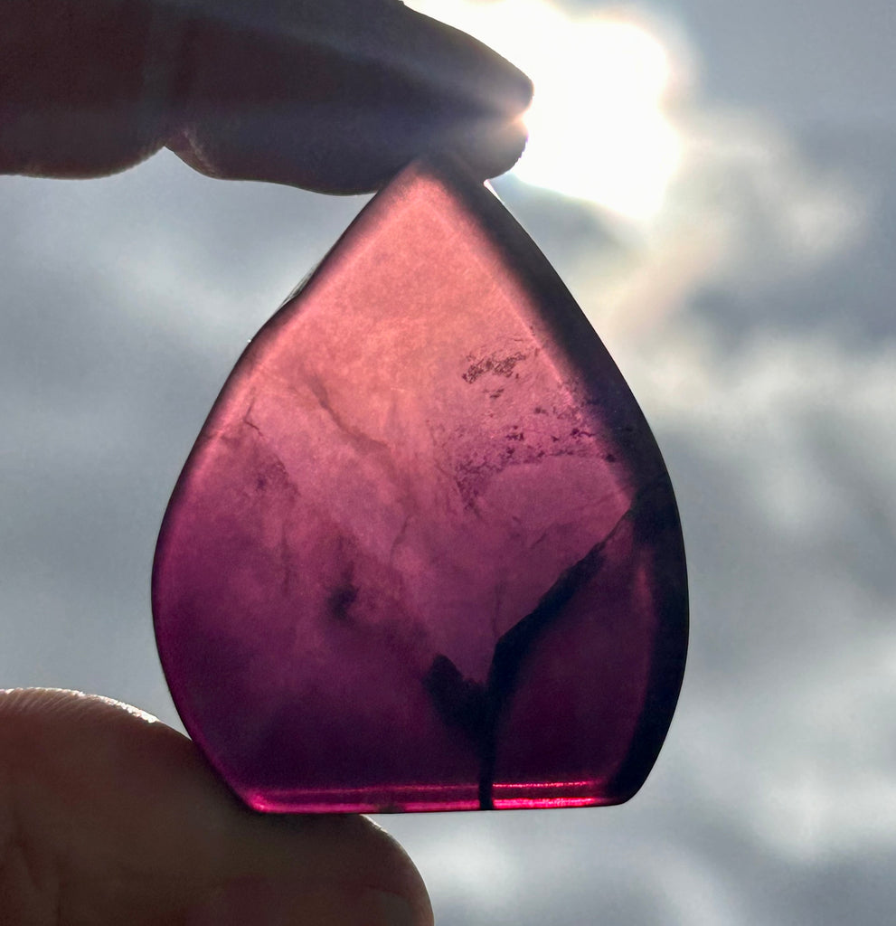 Purple Fluorite Crystal flame