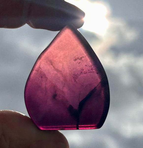Purple Fluorite Crystal flame