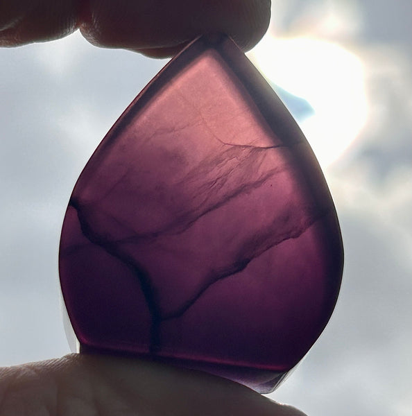 Purple Fluorite Crystal flame