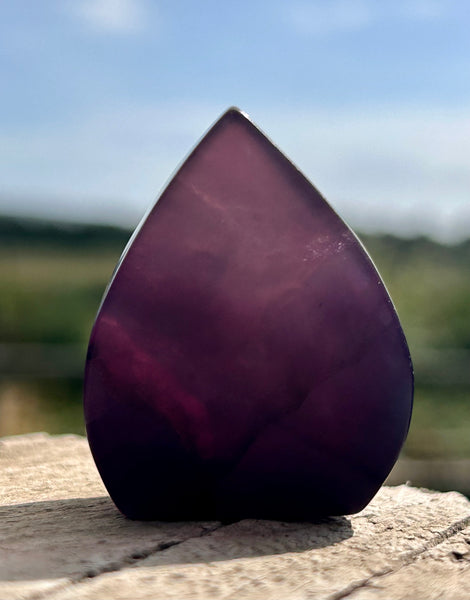 Purple Fluorite Crystal flame