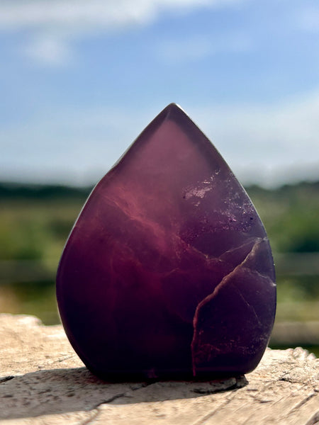 Purple Fluorite Crystal flame
