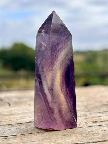 Purple Fluorite Crystal Point