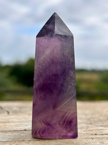 Purple Fluorite Crystal Point