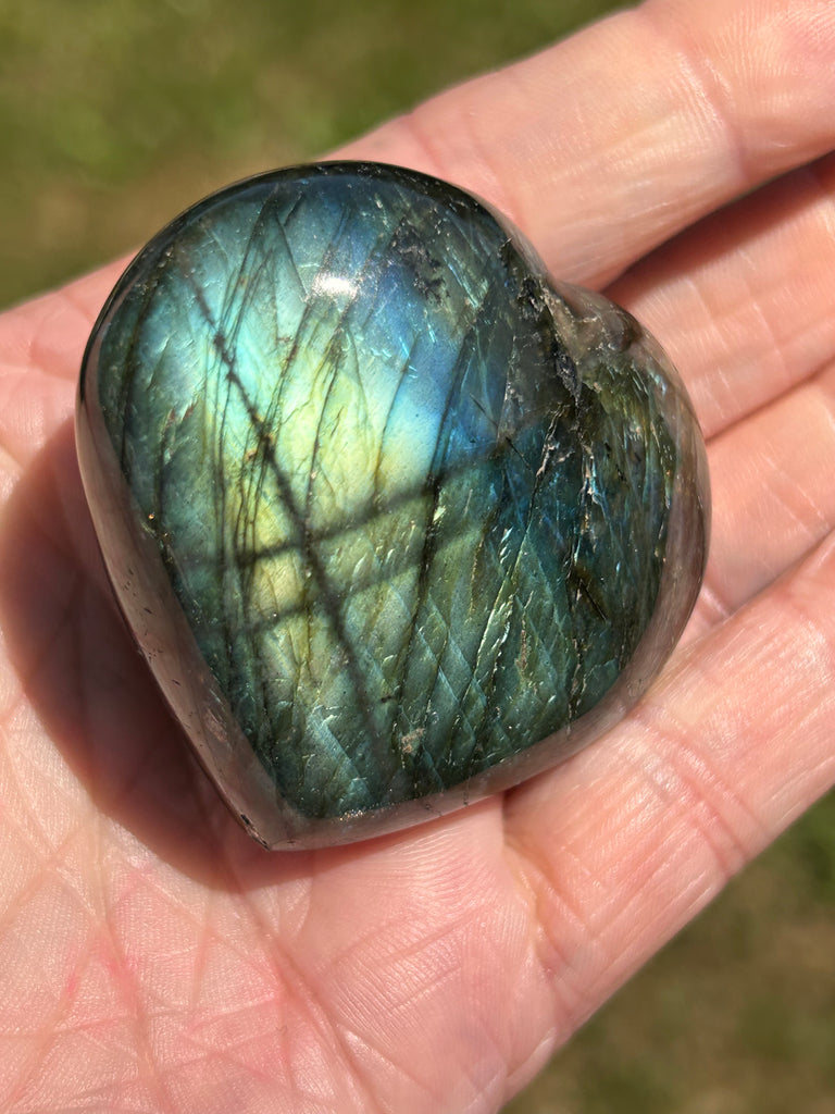 Labradorite Heart