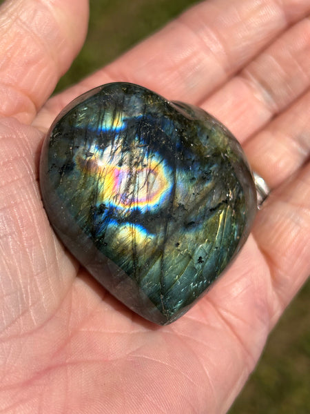 Labradorite Heart