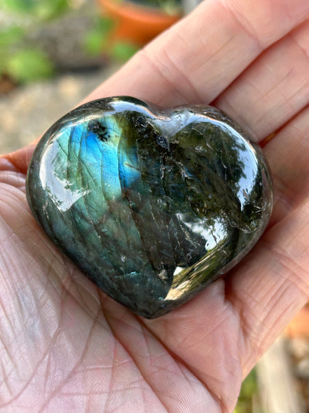Labradorite Heart