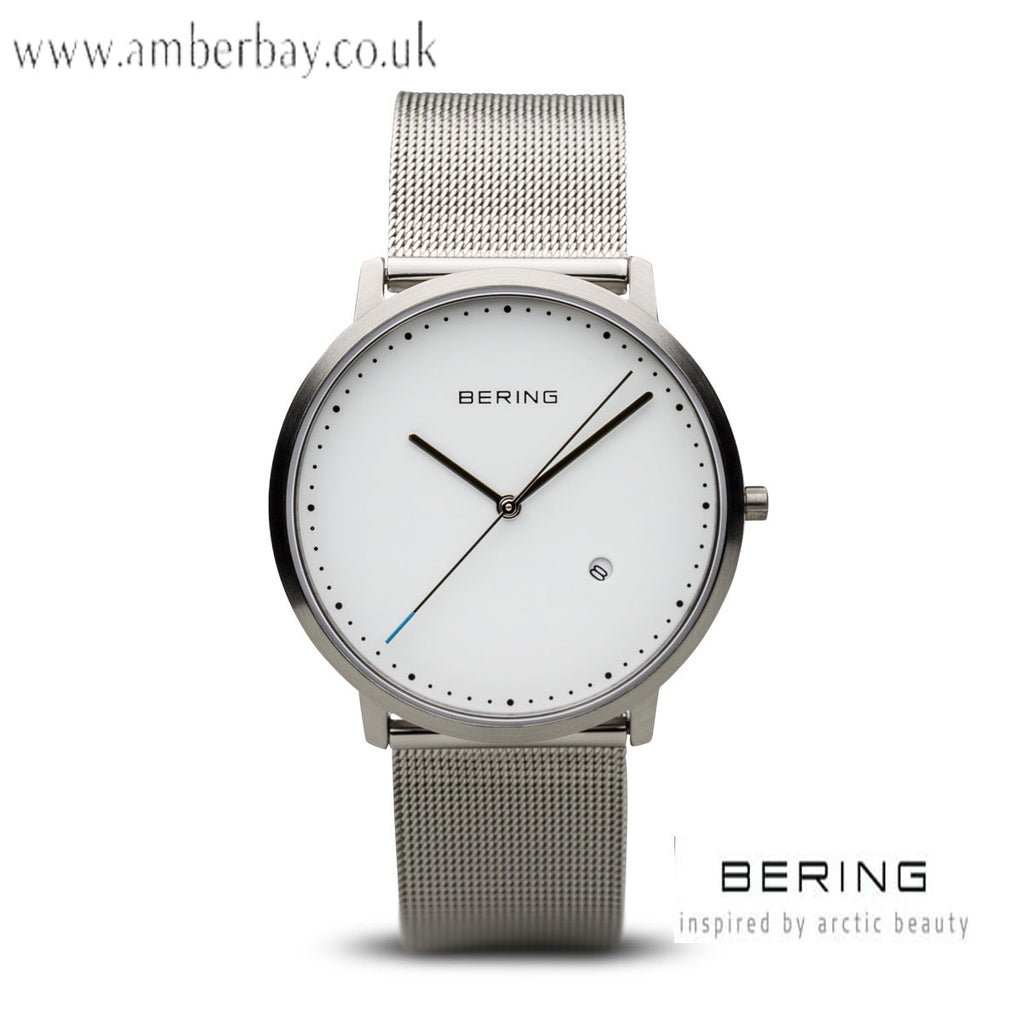 Bering Gents Stainless Steel Mesh Date Watch 11139-004