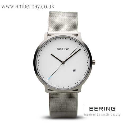 Bering Gents Stainless Steel Mesh Date Watch 11139-004