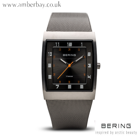 Bering Gents Black Face Titanium Watch 11233-077