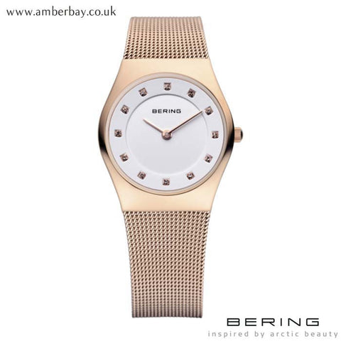 Ladies Bering Rose Gold Watch 11927-366 at Amber Bay