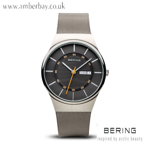 Bering Gents Stainless Steel Day/Date Watch 12939-077
