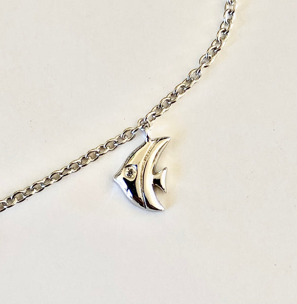 Sterling Silver Sea Theme Charm Anklet