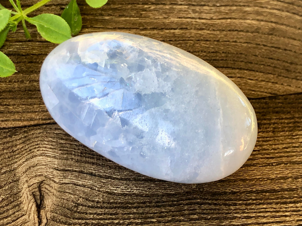 Blue Calcite Palm Stone