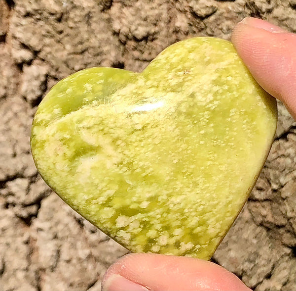 Serpentine Crystal Heart