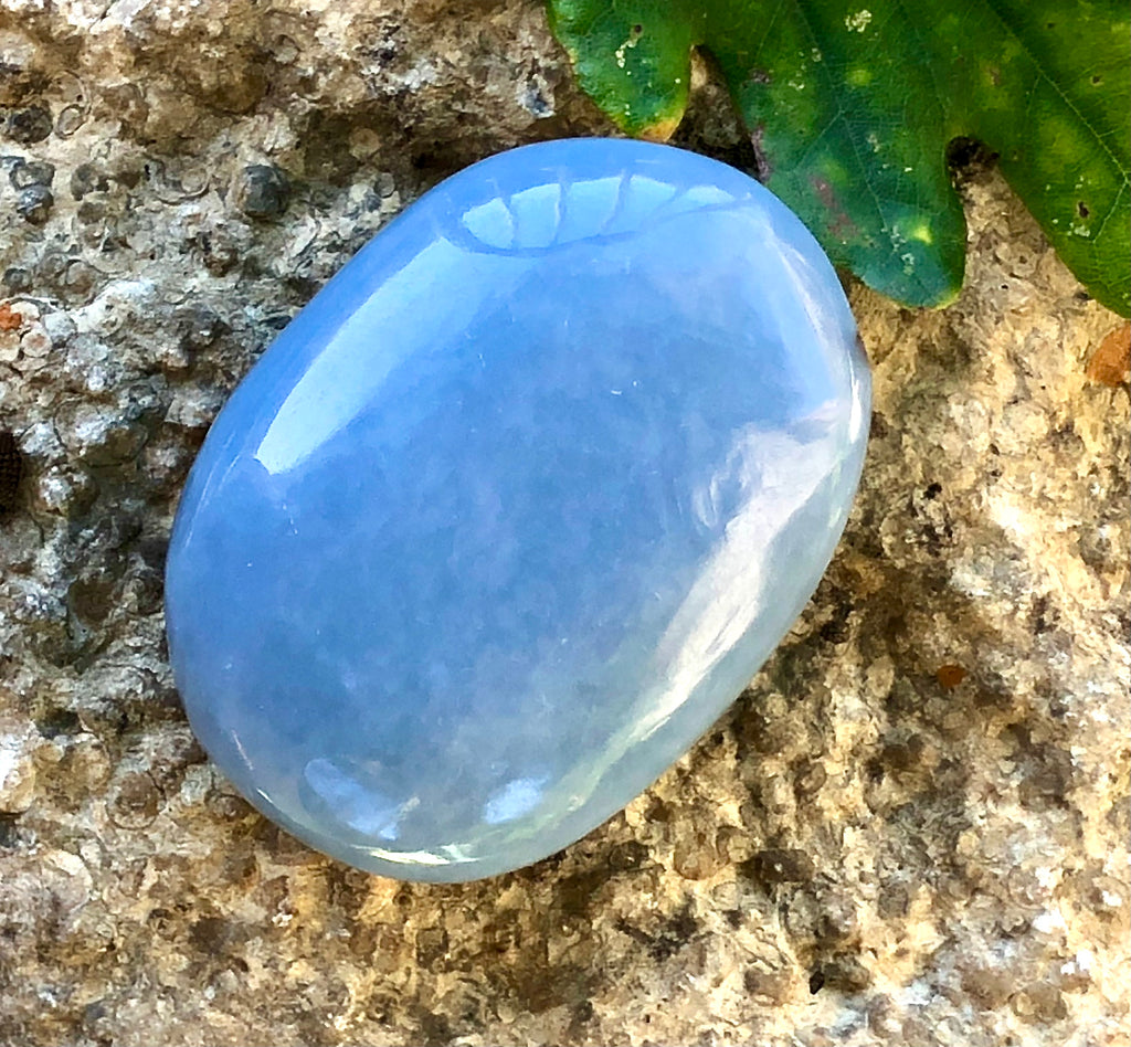 Angelite Palm Stone