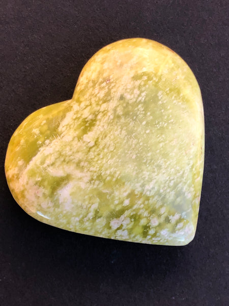 Serpentine Crystal Heart