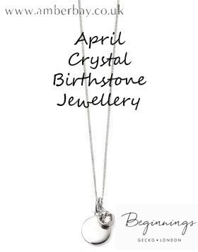 Beginnings April Crystal Swarovski Disc Pendant and Chain