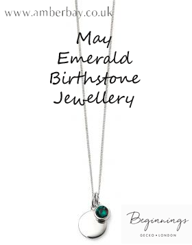 Beginnings May Emerald Swarovski Disc Pendant and Chain