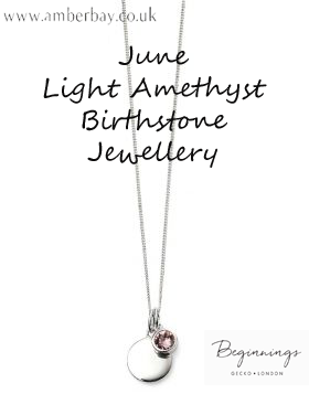 Beginnings June Light Amethyst Swarovski Disc Pendant and Chain