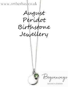 Beginnings August Peridot Swarovski Disc Pendant and Chain