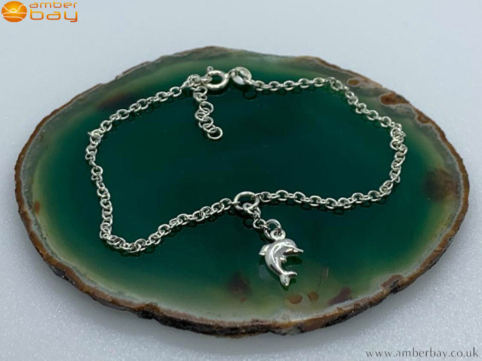 Sterling Silver Dolphin Anklet