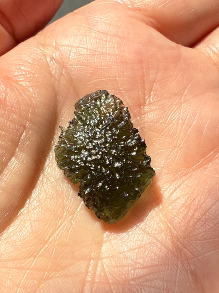 Genuine 2.45 grams Chlum Moldavite