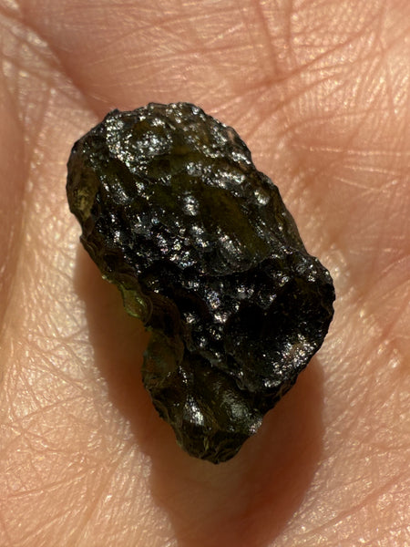 Genuine, raw 3.09 grams piece of Moldavite from Czech Republik