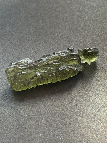 Genuine raw 2.20 grams moldavite from Czech Republic.
