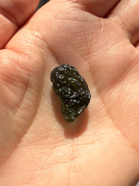 Genuine, raw 3.09 grams piece of Moldavite from Czech Republik
