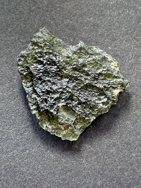 Genuine, raw 2.15 grams Chlum Moldavite from Czech Republic.