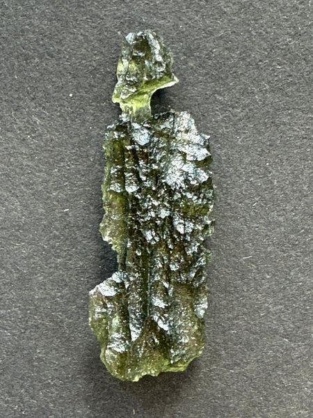 Genuine raw 2.20 grams moldavite from Czech Republic.
