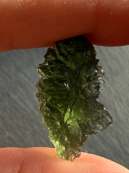 Genuine 2.47 gram Nesmen Forest Moldavite from Czech Republic