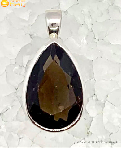 Sterling Silver Smokey Quartz Pendant