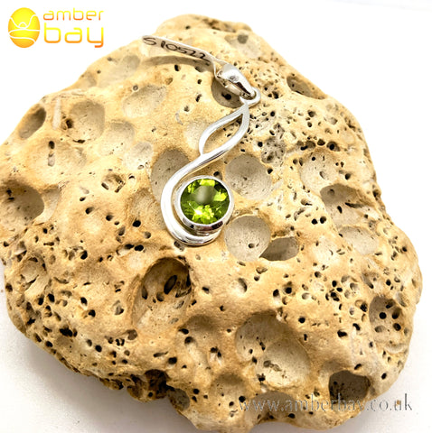 Sterling Silver Peridot Pendant