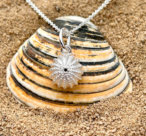 Sea Gems sterling silver Sea Urchin necklace
