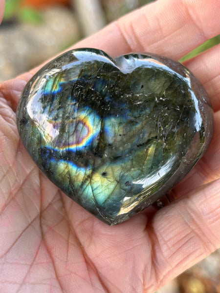 Labradorite Heart