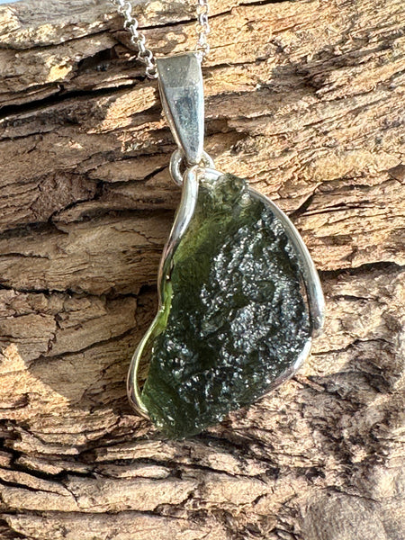 Genuine Chlum Moldavite Pendant/Necklet