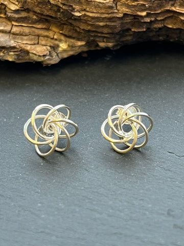 Knot silver studs