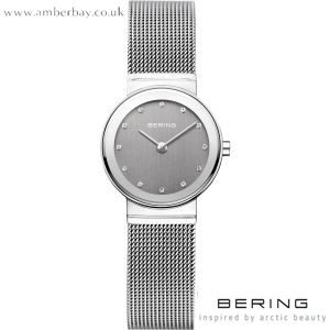 Bering Ladies Stainless Steel Milanese Strap Swarovski Watch 10126-309