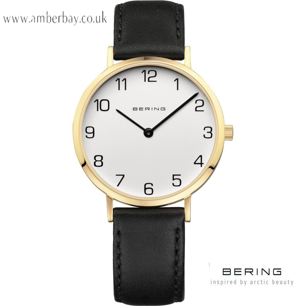 Bering Classic Ladies Leather Strap Watch 13934-434