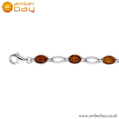 Silver and Amber Bracelet BR202 at Amber Bay