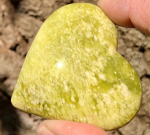 Serpentine Crystal Heart