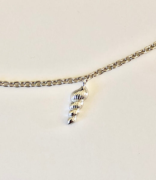Sterling Silver Sea Theme Charm Anklet
