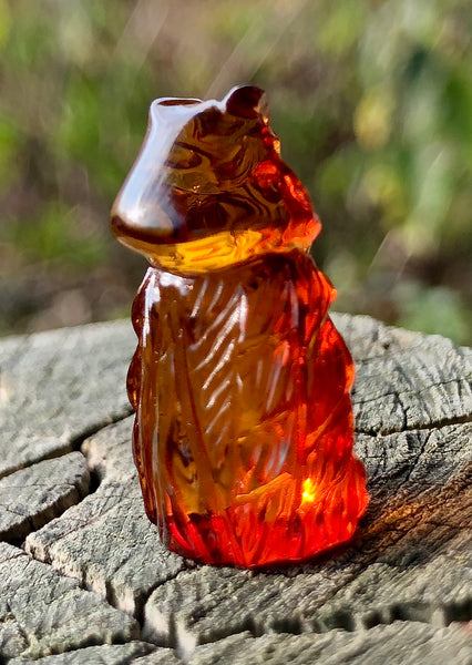Amber Owl Carving