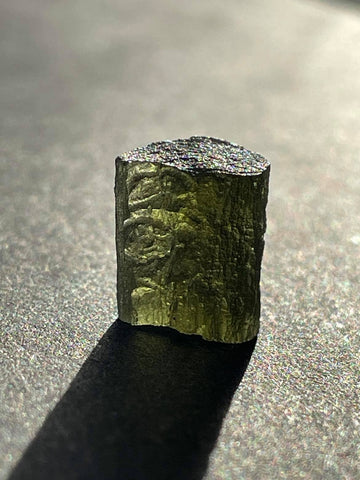Genuine Moldavite from Czech Republic - rare shape