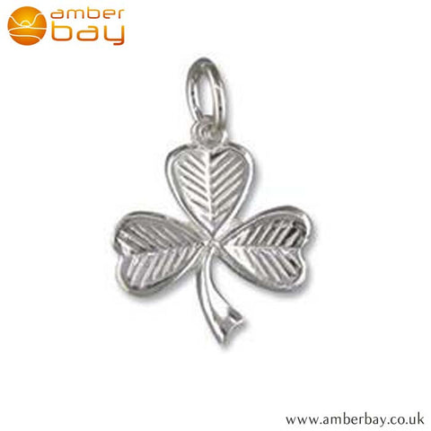 Sterling Silver Clover Charm/Pendant R4031 at Amber Bay