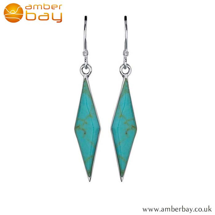 Sterling Silver Turquoise Drops at Amber Bay