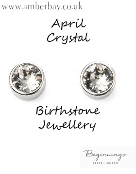 Beginnings April Crystal Swarovski Stud Earrings E4926c