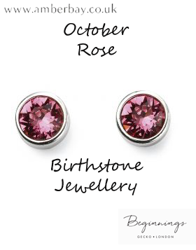 Beginnings October Rose Swarovski Stud Earrings E5565
